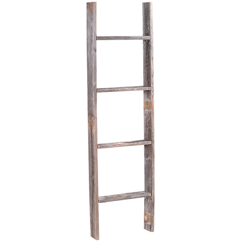 RusticDecor Rustic Wood 4 ft Decorative Ladder & Reviews Wayfair
